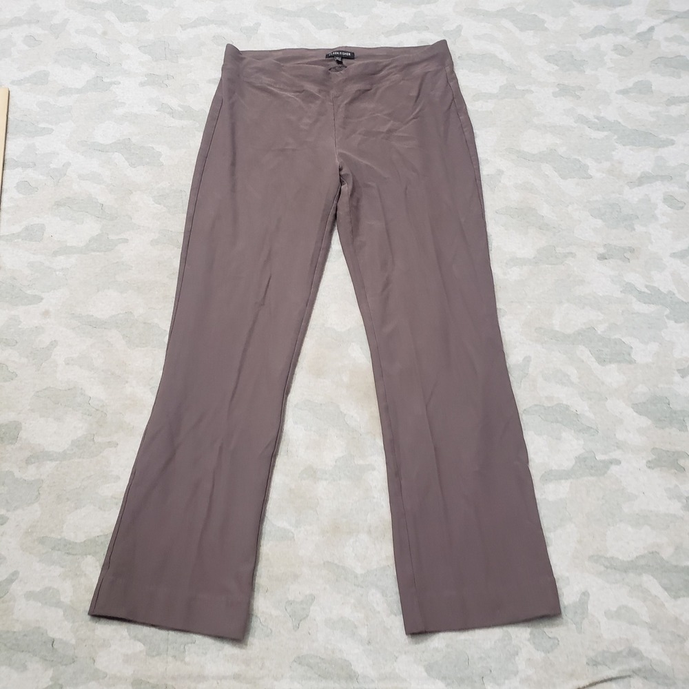 Eileen Fisher Pants Womens Small Gray Stretch Pull On Office Business Minimalist